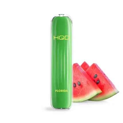 Ηλεκτρονικό τσιγάρο μιας χρήσης HQD Wave Florida Watermelon με γεύση καρπούζι.
