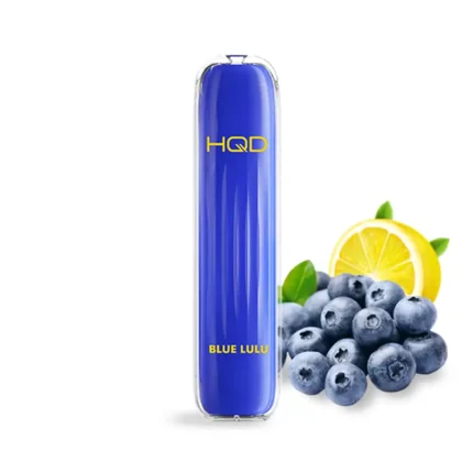 Ηλεκτρονικό τσιγάρο μιας χρήσης HQD Wave Blue Lulu Blueberry Lime με γεύση Μύρτιλο Λεμόνι.