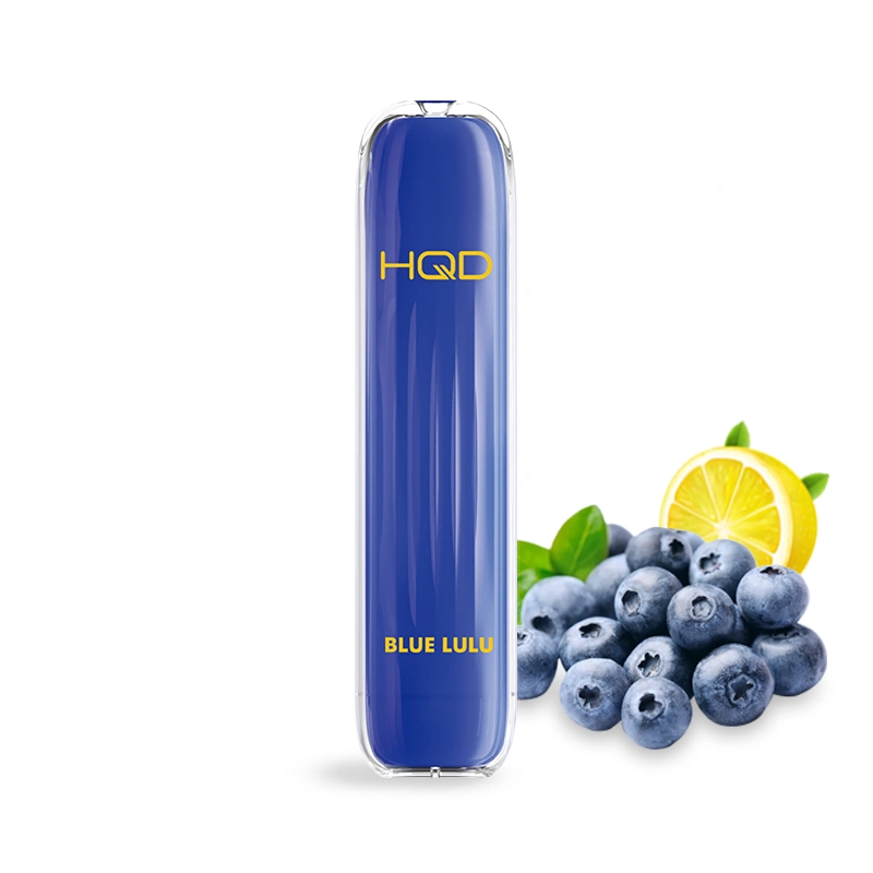 Ηλεκτρονικό τσιγάρο μιας χρήσης HQD Wave Blue Lulu Blueberry Lime με γεύση Μύρτιλο Λεμόνι.